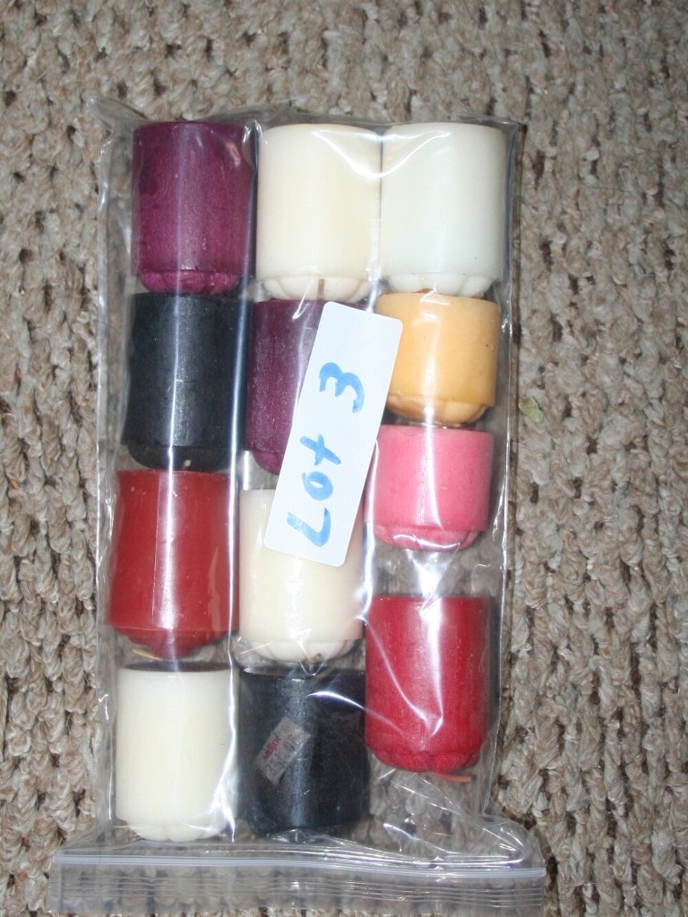 (12) Multi Color Highly Scent Disc.Paraffin Voltive Candle-Lite Early 2000s LT-3